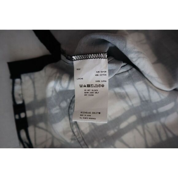 Nicholas Daley Men's Sz Medium Navy/White Aloha Relaxed Fit Button-Up Shirt - Picture 10 of 11